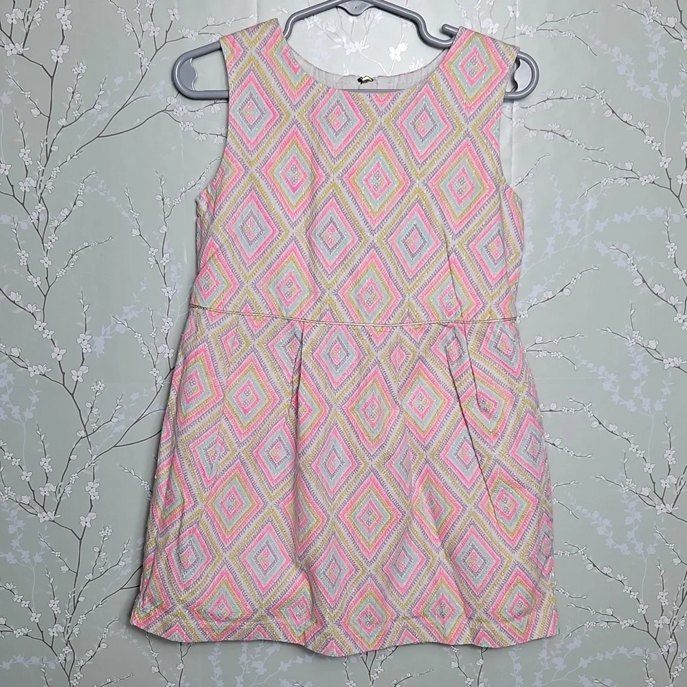 Genuine Kids By OshKosh Geometric Patterned Girl's Dress Size 5T